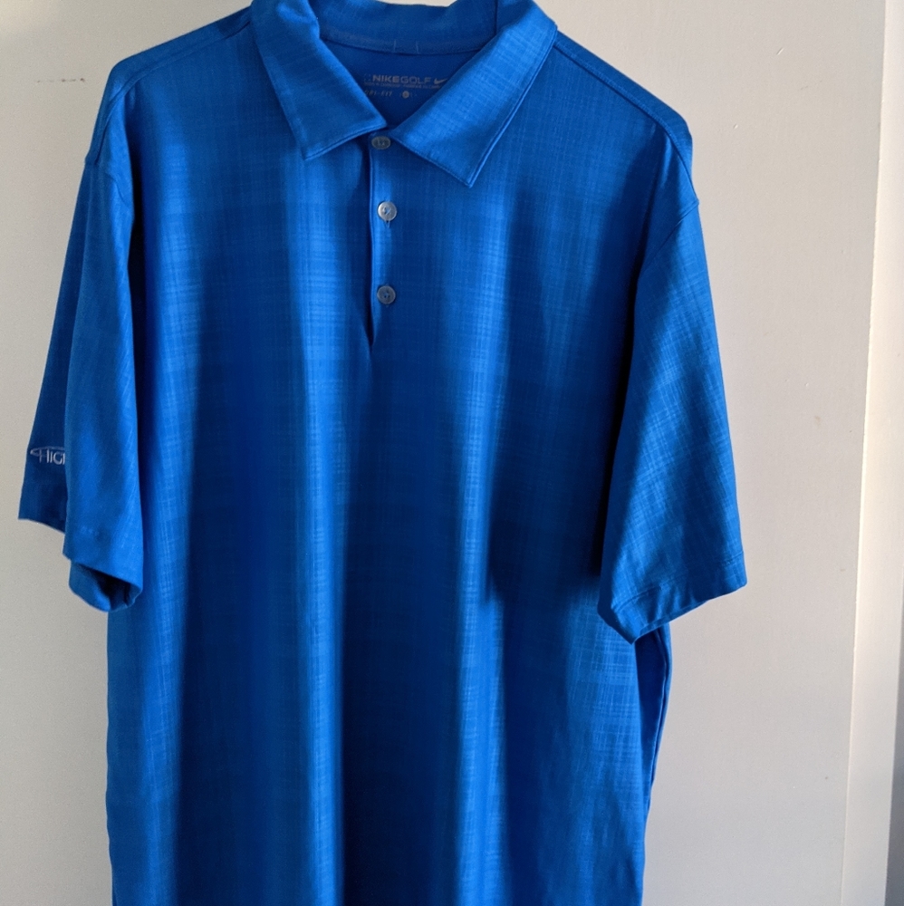 NWOT Nike Dri-Fit Blue Golf Polo - Sz L